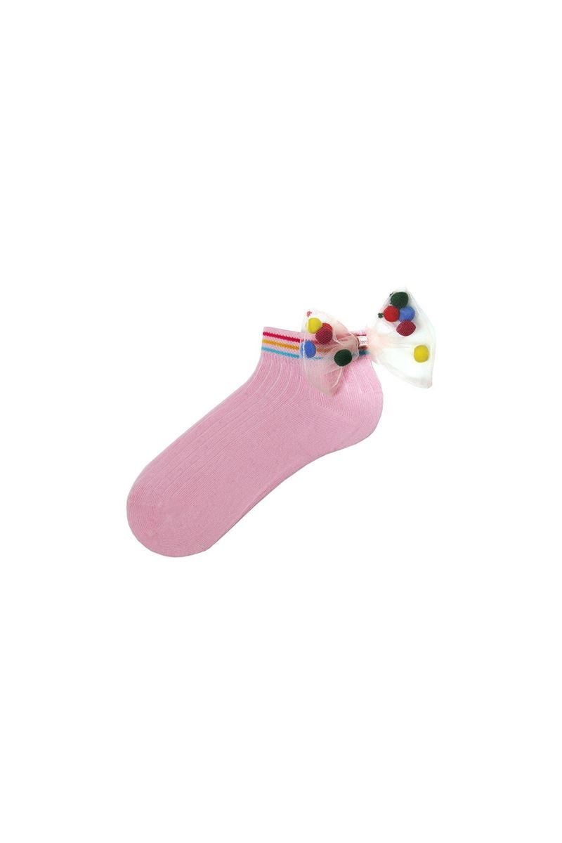 BROSS GIRLS BOOTIES WITH COLORFUL NET BOWTIE ASORTY
