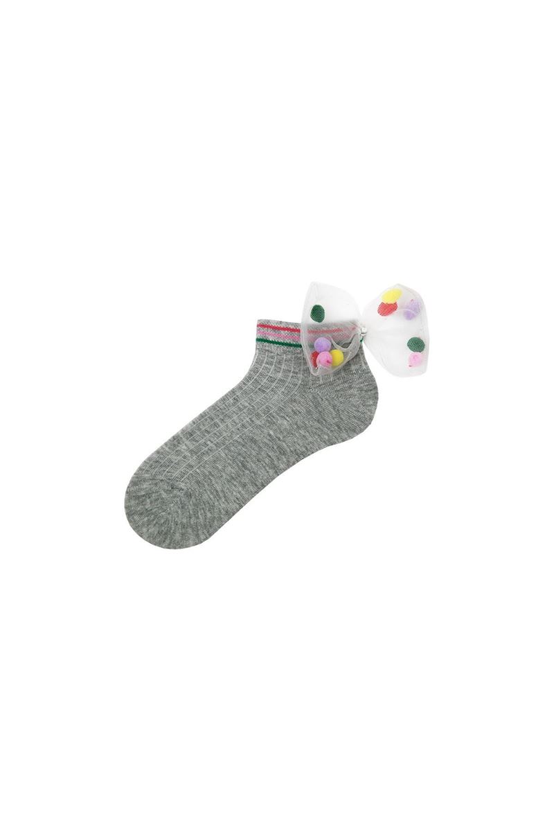 BROSS GIRLS BOOTIES WITH COLORFUL NET BOWTIE ASORTY