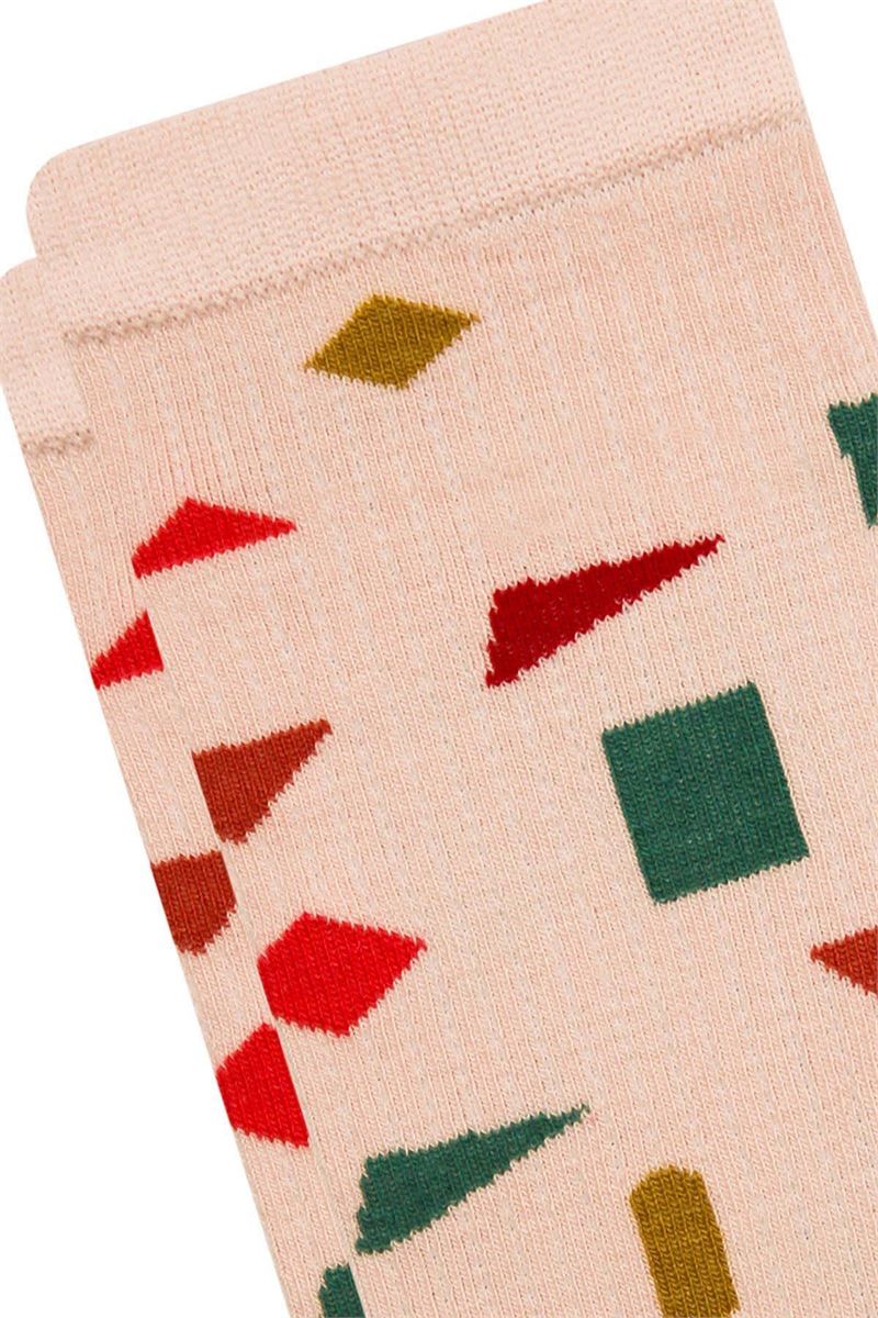 BROSS SHAPE AND FIGURE PATTERNED WOMENS BOOTIES SOCKS ASORTY