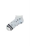 SILVERY CIRCLE AND POINT PATTERNED WOMENS BOOTIES