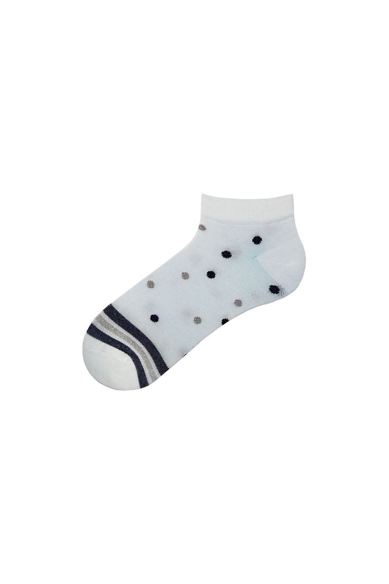 SILVERY CIRCLE AND POINT PATTERNED WOMENS BOOTIES
