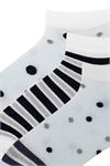 SILVERY CIRCLE AND POINT PATTERNED WOMENS BOOTIES