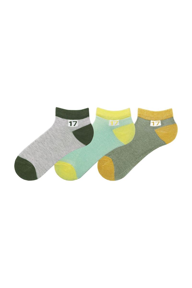 BROSS SPOR17 TEXT PATTERNED BOYS BOOTIES SOCKS ASORTY