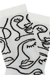 FACE PATTERNED WOMENS BOOTIES SOCKS