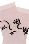 FACE PATTERNED WOMENS BOOTIES SOCKS