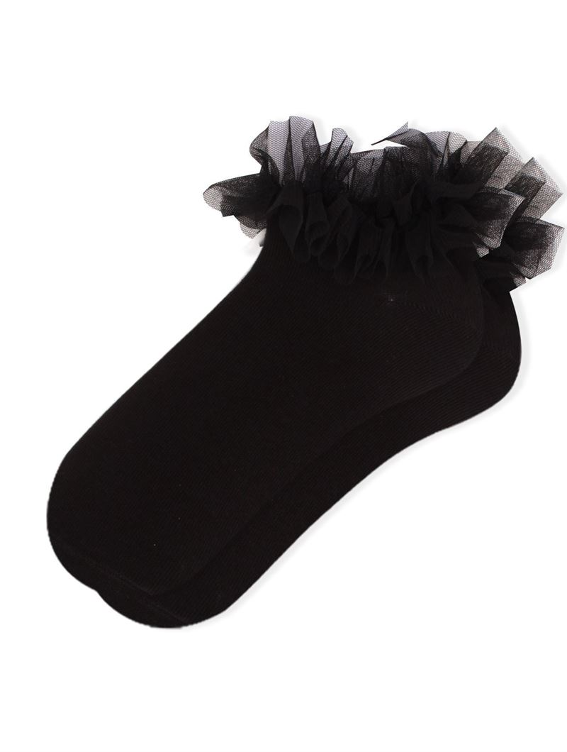 BROSS TULLE ACCESSORY WOMEN S BOOTIES BLACK