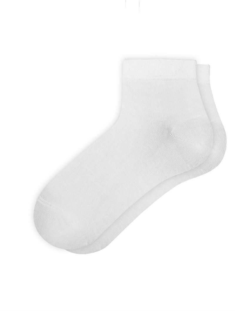 BROSS YAZLIK DÜZ ERKEK PATİK ÇORABI BEYAZ