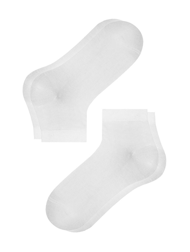 BROSS YAZLIK DÜZ ERKEK PATİK ÇORABI BEYAZ