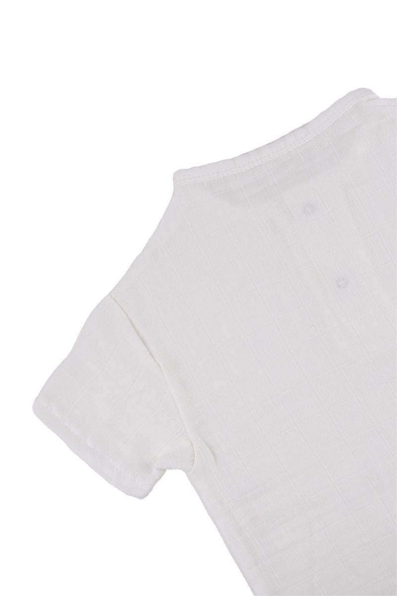 BONDILOLLY BABY MUSLINE 100% COTTON T-SHIRT 2-LAYERS WHITE