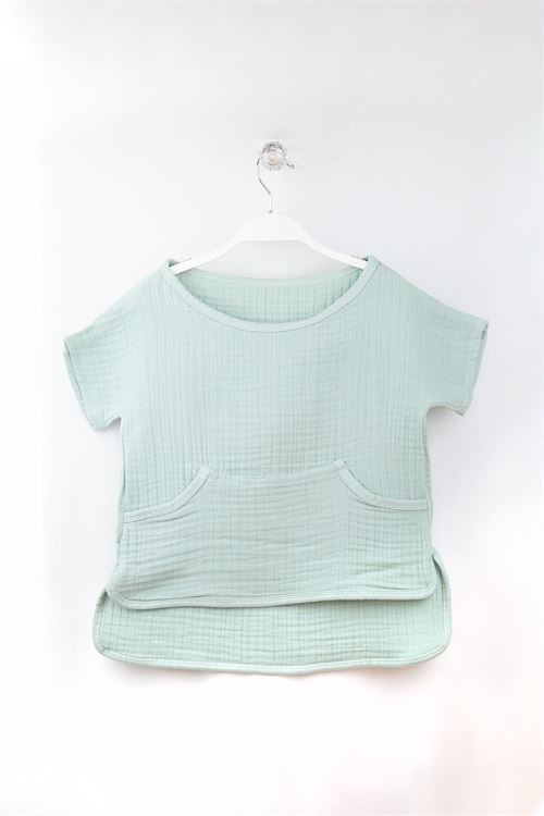 Baby 100% Cotton Muslin U Neck T-shirt 3